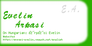 evelin arpasi business card